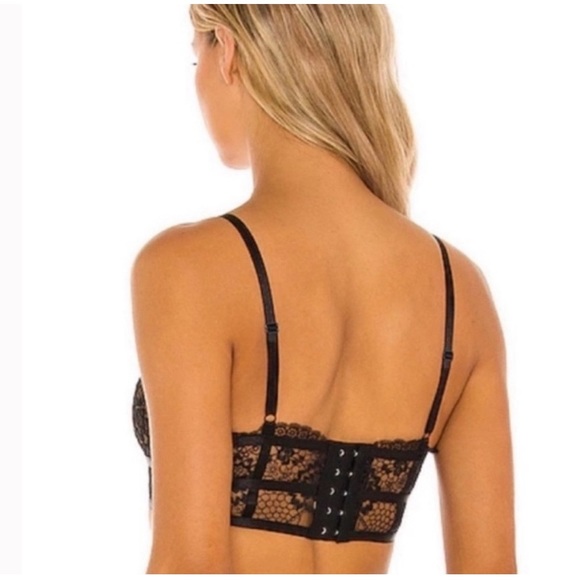 NWT Free People Lyric Longline Bralette / Black Combo - Picture 2 of 7